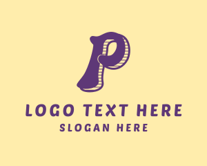 Letter P - Groovy Dance Club logo design