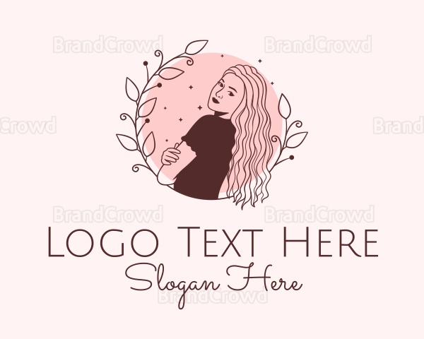 Lady Fashion Hairstylist Logo