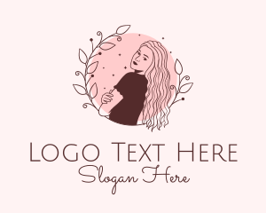 Girlfriend - Lady Fashion Hairstylist logo design