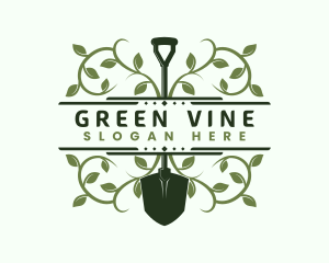 Shovel Plant Vine logo design