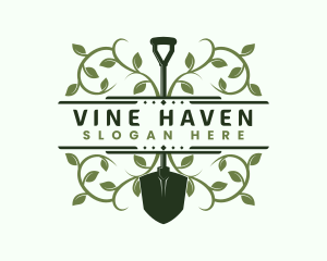 Shovel Plant Vine logo design