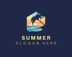 Holiday Palm Beach Resort logo design