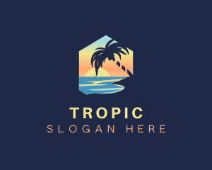 Holiday Palm Beach Resort logo design