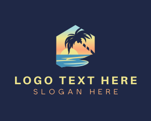 Palm Tree - Holiday Palm Beach Resort logo design