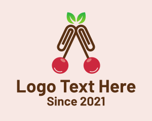 Fresh - Cherry Paper Clip logo design