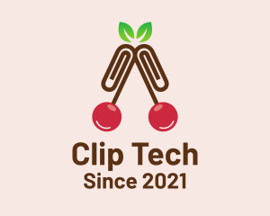 Cherry Paper Clip logo design