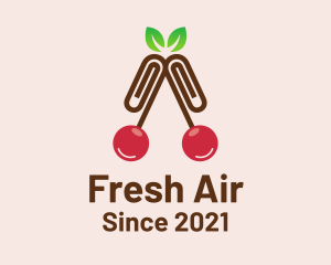 Cherry Paper Clip logo design