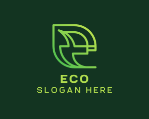 Eco Environmentalist Letter E logo design