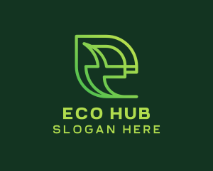 Eco Environmentalist Letter E logo design