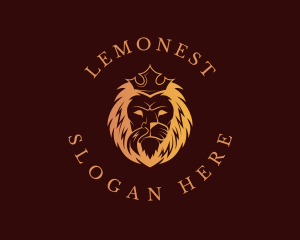 Crown - Monarch Wild Lion logo design