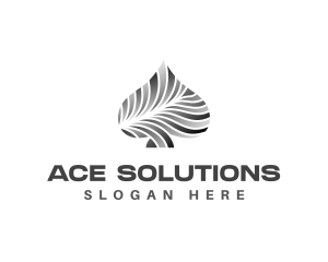 Ace - Spade Leaf Casino logo design