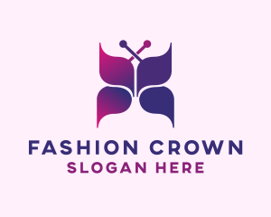 Fashion Tailoring Butterfly logo design