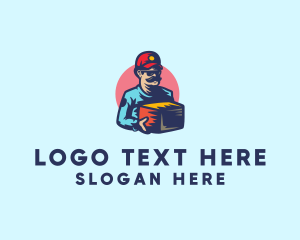 Character - Masculine Delivery Man Import logo design