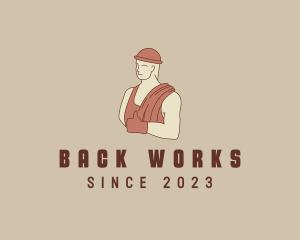 Construction Worker Man logo design