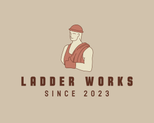 Construction Worker Man logo design