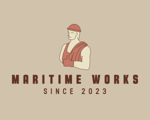 Construction Worker Man logo design