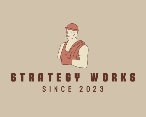 Construction Worker Man logo design