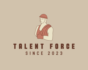 Workforce - Construction Worker Man logo design
