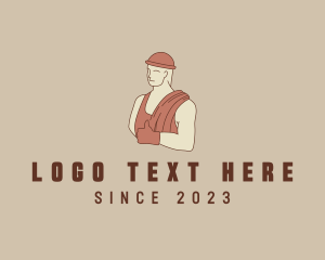 Worker - Construction Worker Man logo design