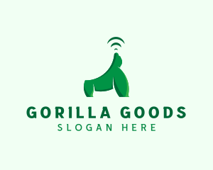 Gorilla Wifi Animal logo design