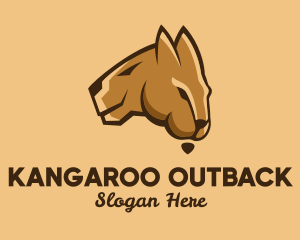 Australian - Australian Map Kangaroo logo design