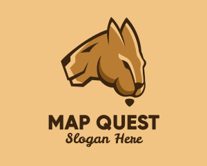 Australian Map Kangaroo logo design