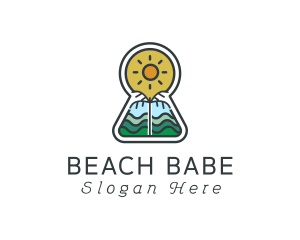 Keyhole Summer Beach logo design