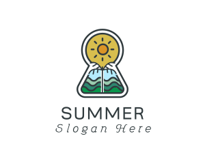 Keyhole Summer Beach logo design