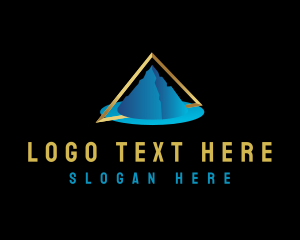 Camping - Triangle Mountain Summit logo design