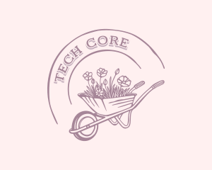 Lawn Wheelbarrow Garden Logo