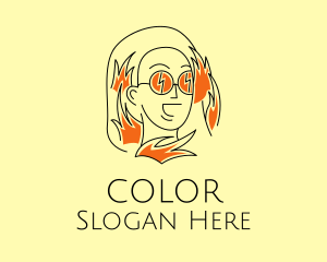 Firey Woman Sunglasses Logo