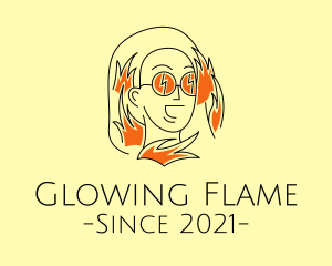 Lit - Firey Woman Sunglasses logo design