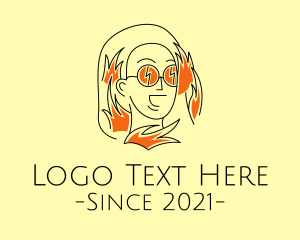 Lit - Firey Woman Sunglasses logo design