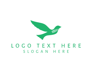 Green Bird - Religious Church Dove logo design
