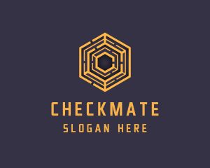 Hexagon Maze Pattern logo design