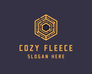 Hexagon Maze Pattern logo design