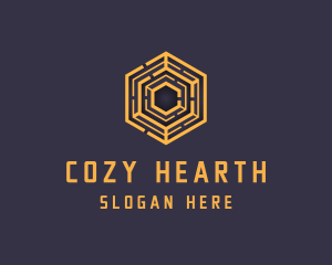 Hexagon Maze Pattern logo design