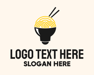 Shabu Shabu - Ramen Noodles Bulb logo design
