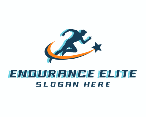 Triathlon - Fitness Runner Man logo design