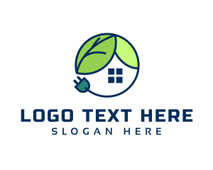 Leaf - House Renewable Energy logo design