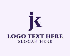 Financial - Generic Professional Letter JK logo design