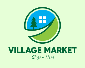 Village - Rural Village Home logo design