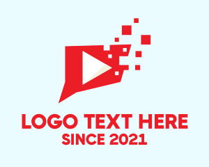 Vlog - Video Chat Messenger logo design