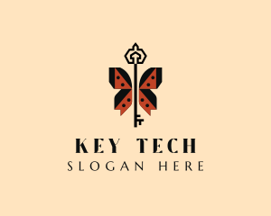 Lifestyle Butterfly Key logo design