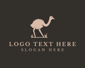 Ostrich - Ostrich Wildlife Zoo logo design