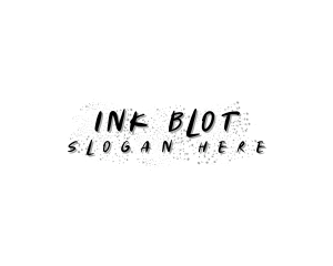 Grunge Ink Splatter logo design