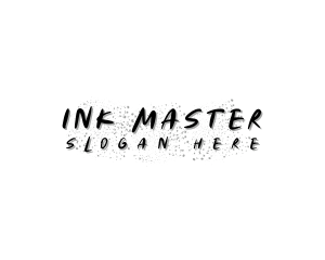 Grunge Ink Splatter logo design