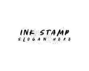 Grunge Ink Splatter logo design