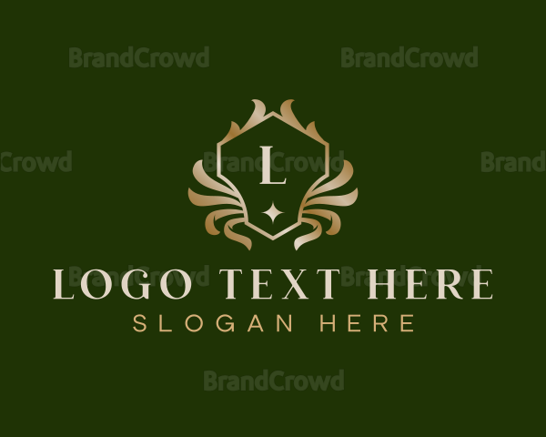 Luxury Crest Floral Logo