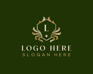 Luxury Crest Floral logo design
